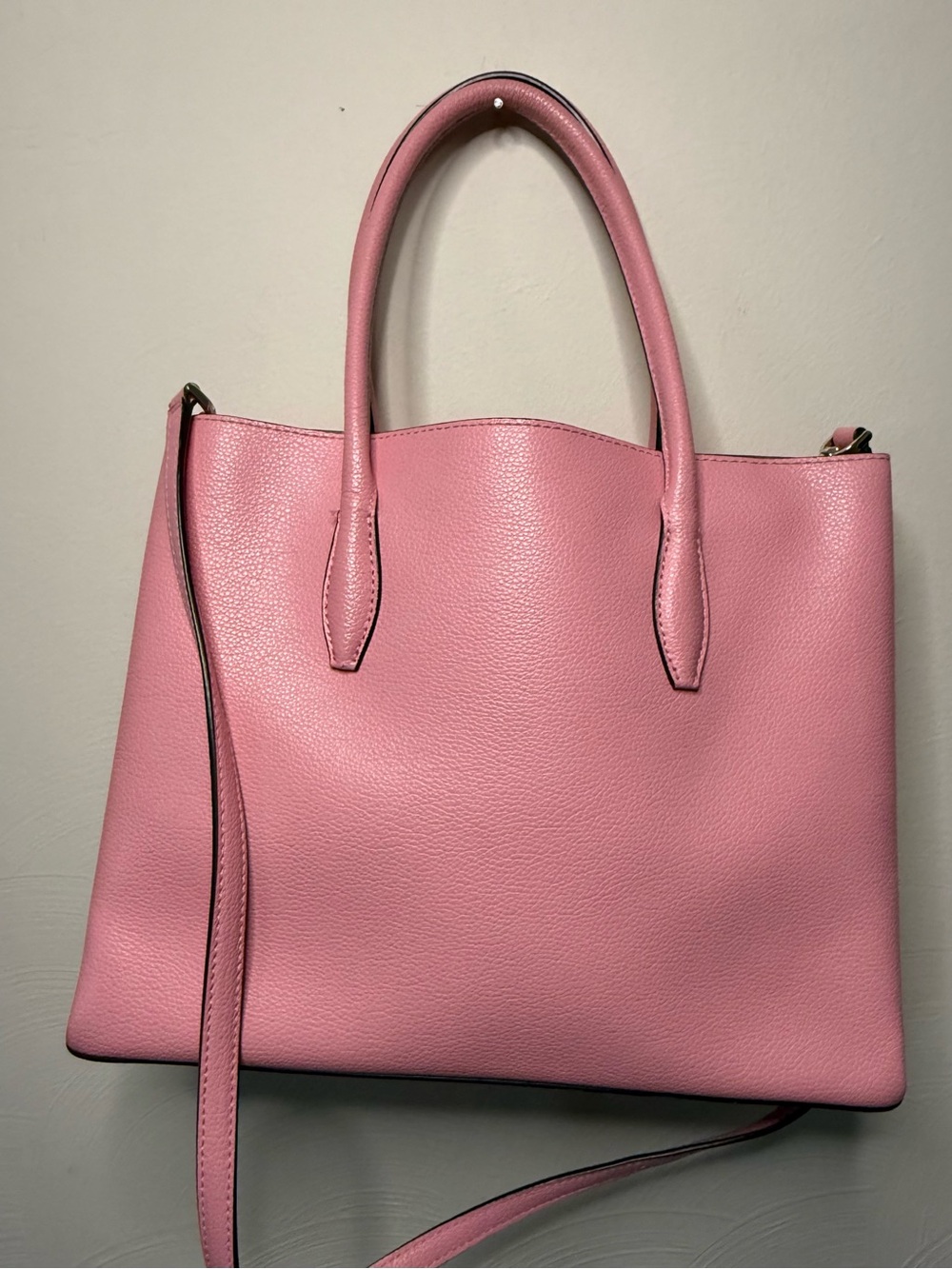 kate spade Pink Leather Pebble Tote with Removable Strap - Picture 4 of 7